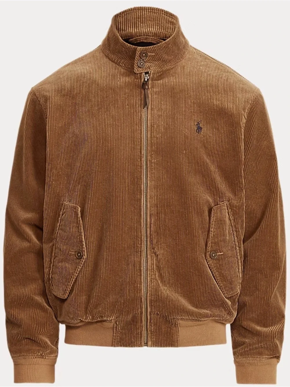 Polo Ralph Lauren Corduroy Bomber Jacket in Camel Size Small